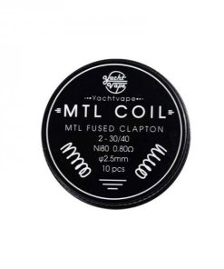 YACHTVAPE MTL FUSED CLAPTON COIL NI80 0.80Ohm 10PC