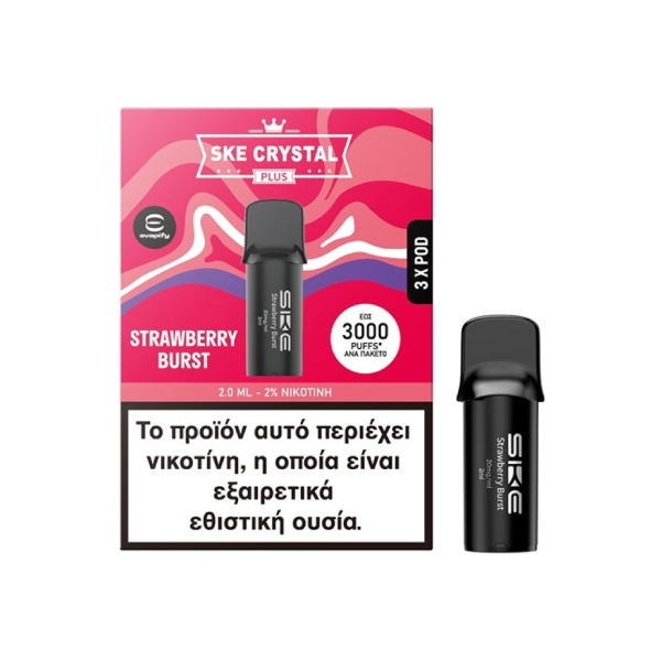 PLUS POD STRAWBERRY BURST 20MG 3PCS