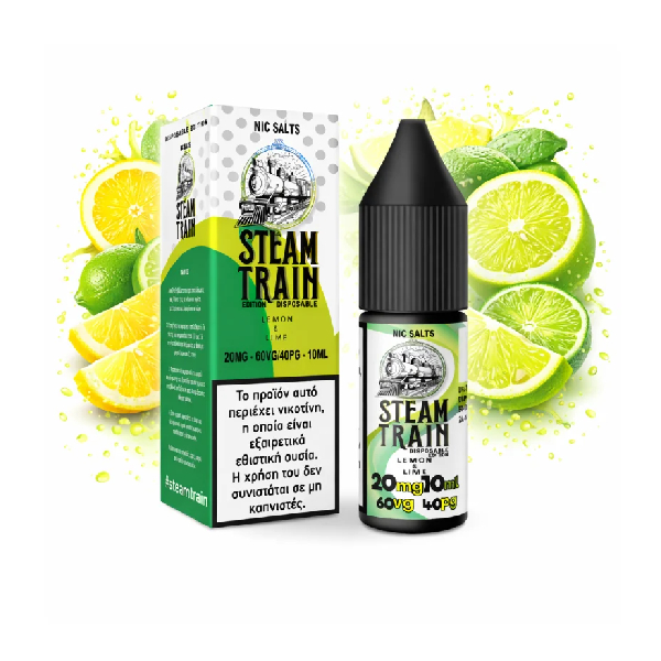 STEAMTRAIN DISPOSABLE EDITION LEMON LIME NIC SALT 20MG 10ML